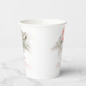 Pink Floral Pampas Grass Brautparty Boho Pappbecher (Links)