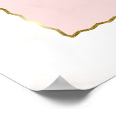 Pink Floral Pampas Grass Taufe Begrüßungszeichen Poster (Ecke)