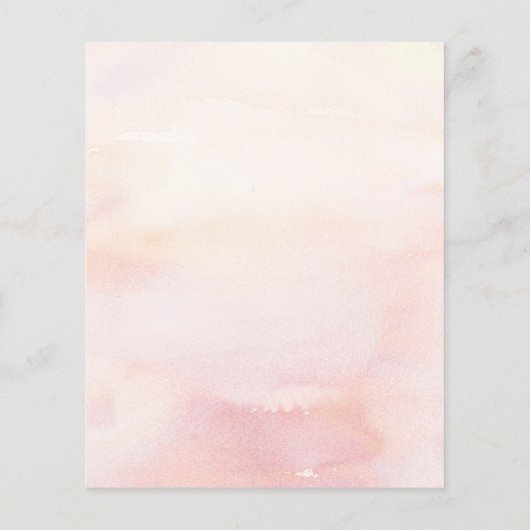 Pink Floral Pampas Grass Wedding Menü (Hinten)