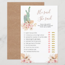 Pink Floral Pampes Grass Er sagte, sie sagte: "Spi