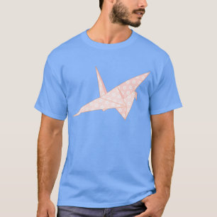 Pink Floral Paper Crane T-Shirt