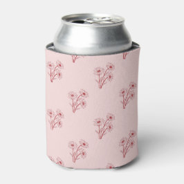 Pink Floral Pattern Simple Boho Vintage Party Dosenkühler