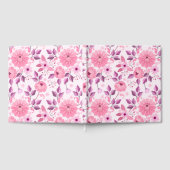 Pink Floral Pattern with Elegant Blossoms Gästebuch (Voll)