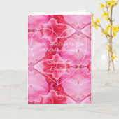 Pink Floral Personalisiert 12. Hochzeitstag Karte (Gelbe Blume)