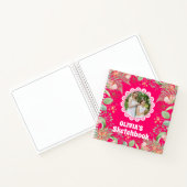Pink Floral Personalisiert Kids Foto Sketchbook Notizblock (Innenseite)