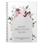 Pink Floral Personalized Bible Study Notizblock (Vorderseite)