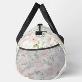 Pink Floral Personalized Elegant Vintage Duffle Bag (Rechts)