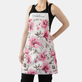 Pink Floral Personalized Grandma Schürze (InSitu)