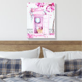 Pink Floral Phone Booth Personalisiert Leinwanddruck (Insitu (Schlafzimmer))