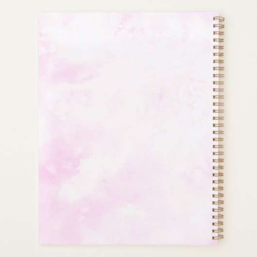 Pink Floral Phone Booth Planer (Rückseite)