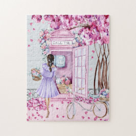 Pink Floral Phone Booth  Puzzle