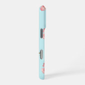 Pink Floral Phone Case – Blue Pastel Pattern iPhone Hülle (Rechte Seite)