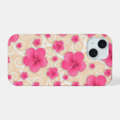 Pink Floral Phone Case iPhone 15 Hülle (Rückseite (Horizontal))