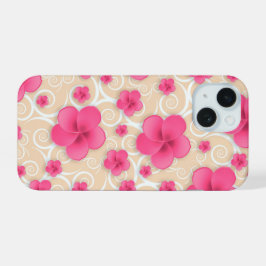 Pink Floral Phone Case iPhone 15 Hülle