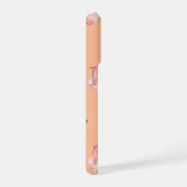 Pink Floral Phone Case – Orange Pastel Pattern iPhone Hülle (Rechte Seite)