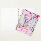 Pink Floral Phone Stand Personalisiert Blog Plane Planer (Anzeige)