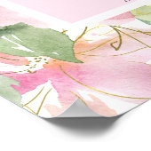 Pink Floral Photo Graduation Party Welcome  Poster (Ecke)