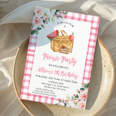 Pink Floral Picnic Basket Picnic Geburtstag Einladung
