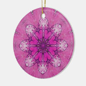 PINK FLORAL pink violett lila weiß Keramik Ornament (Links)