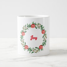 Pink Floral Pomegranate Jumbo Joy Tasse
