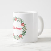 Pink Floral Pomegranate Jumbo Kindness Tasse (Vorderseite Rechts)
