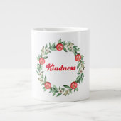 Pink Floral Pomegranate Jumbo Kindness Tasse (Vorderseite)