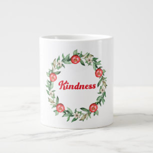 Pink Floral Pomegranate Jumbo Kindness Tasse
