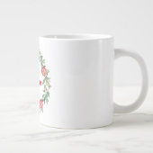 Pink Floral Pomegranate Jumbo Kindness Tasse (Rechts)