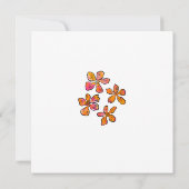 Pink Floral Pop "Thank you!" Dankeskarte (Rückseite)