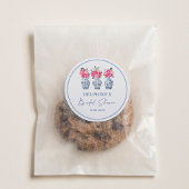 Pink Floral Porzellan Chinoiserie Brautparty Runder Aufkleber