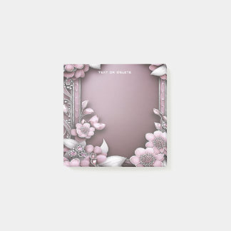Pink Floral Post It Notes Post-it Klebezettel