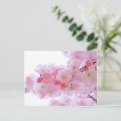 Pink Floral Postkarte (Stehend Vorderseite)