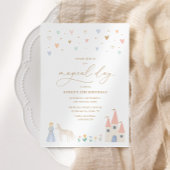 Pink Floral Princess Girl Birthday Party Einladung