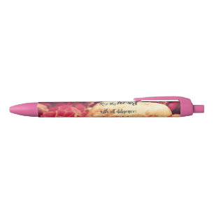 Pink Floral: Psalmen Herzensschrift Kugelschreiber