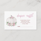 Pink Floral Pumpkin Baby Dusche Windel Windeln Raf Begleitkarte (Vorderseite)