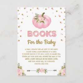 Pink Floral Pumpkin Bringen Sie Ihre Book Card Fal Begleitkarte