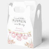 Pink Floral Pumpkin Fall Baby Dusche Box Geschenkschachtel (Offen)