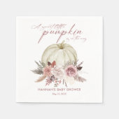 Pink Floral Pumpkin Girl Babydusche Serviette (Vorderseite)