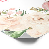 Pink Floral Pumpkin Harvest Truck Begrüßungszeiche Poster (Ecke)