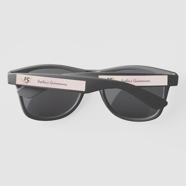 Pink Floral Quinceanera 15. Geburtstagsparty (Rückseite)