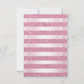 Pink Floral Quinceanera Danke Karte (Rückseite)