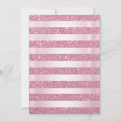 Pink Floral Quinceañera Geburtstag Einladung (Rückseite)