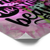 Pink Floral Quote Poster (Ecke)