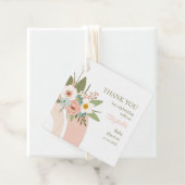 Pink Floral Rainbow Baby Dusche Geschenkanhänger (Beispiel)