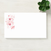 Pink Floral Relax Post it Aufkleber Post-it Klebezettel (Büro)