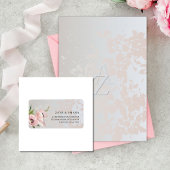 Pink Floral Return Address Labels | Botanical Adressaufkleber