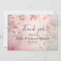 Pink Floral Romantic Wedding Danke