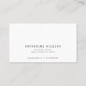 Pink Floral Rose & Apples Teacher Business Card Visitenkarte (Rückseite)