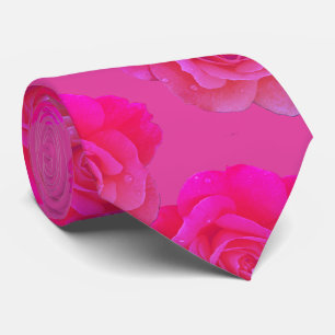 Pink Floral Rose Fuchsia Stilvolles Geschenk Gefal Krawatte