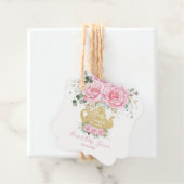 Pink Floral Rose Tee-Party Kinderdusche Danke Geschenkanhänger (Beispiel)